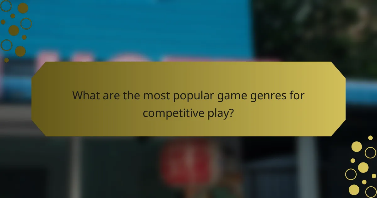 What are the most popular game genres for competitive play?